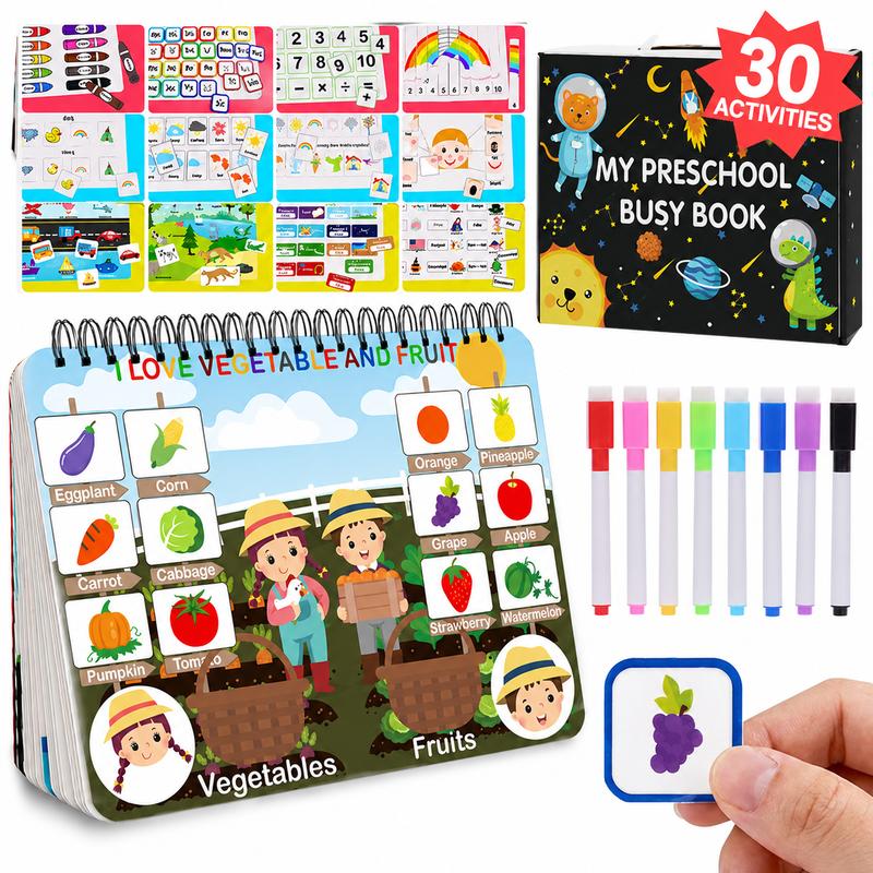Montessori Interactive Learning Busy Book for Toddlers and Preschoolers