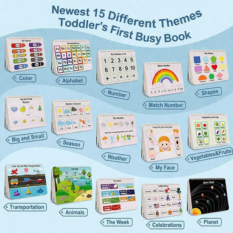Montessori Interactive Learning Busy Book for Toddlers and Preschoolers